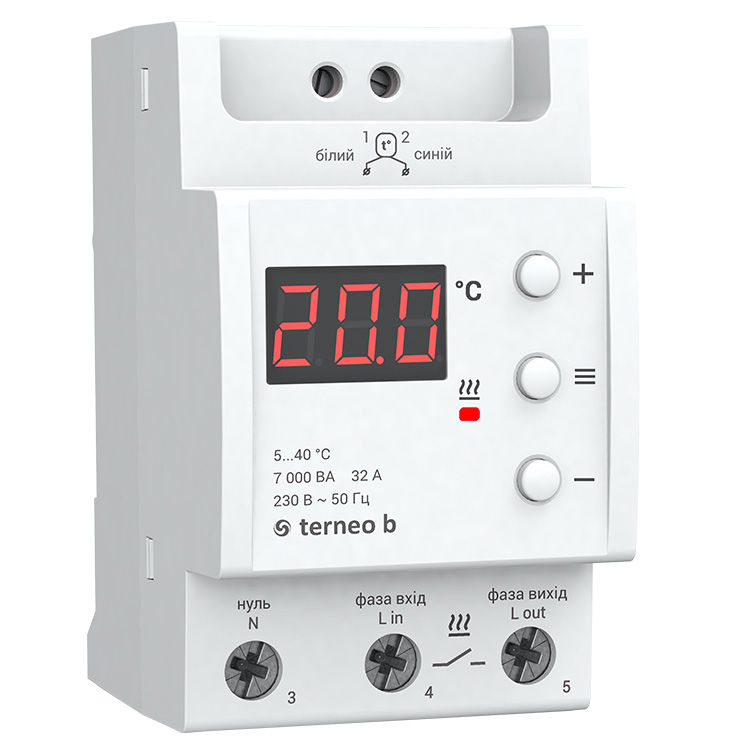 Терморегулятор terneo b на 32 А в интернет магазине | ds-electronics.com